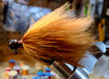 Marabou jigs (worm head)Brown(1/8oz)